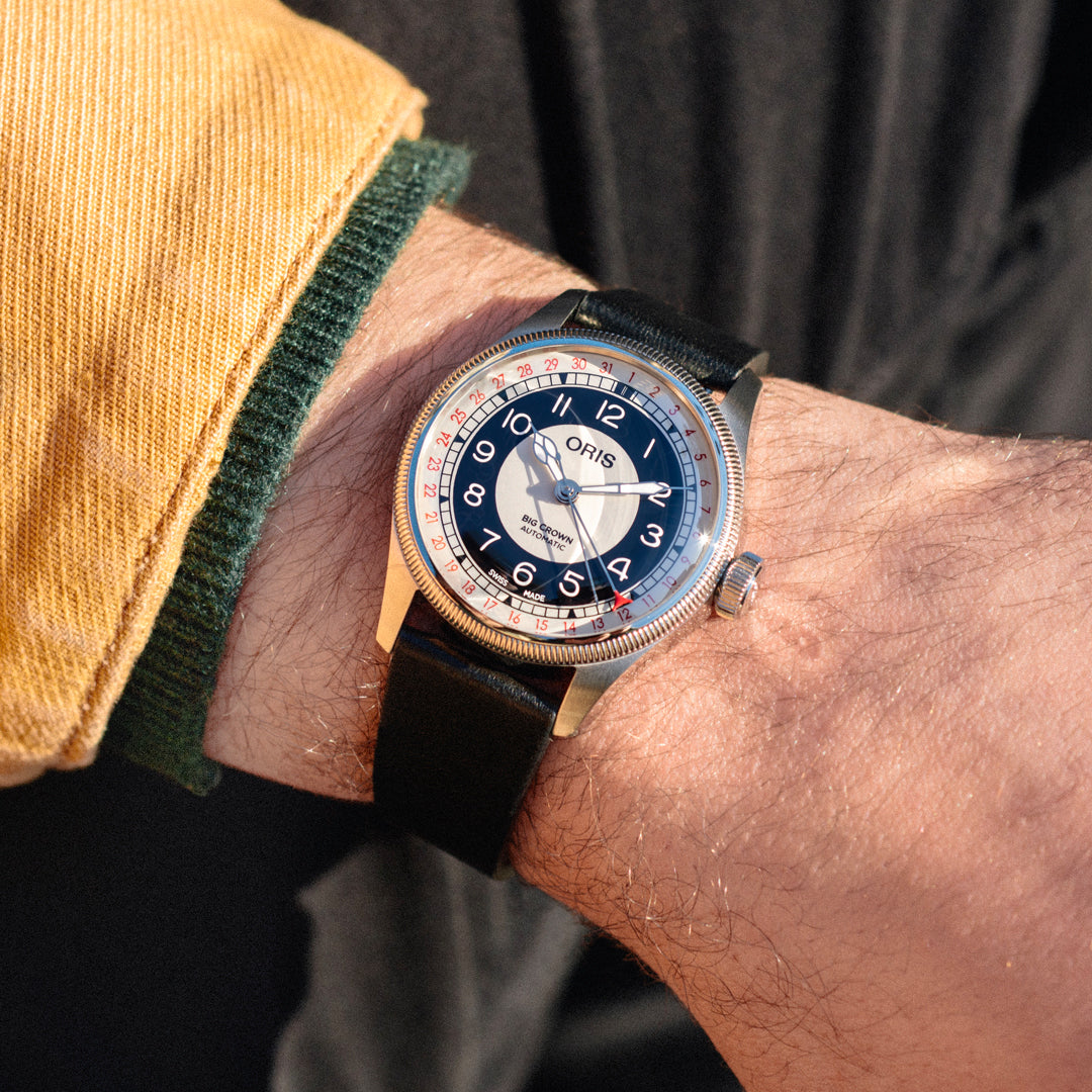 Oris Big Crown Pointer Date Bullseye Automatic REF#75477794061-0751925 (Black & White Dial / 38.5mm)