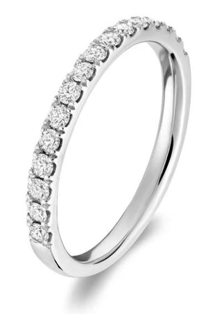 Hemsleys Collection 14K Diamond Half Eternity Band U-Shape Setting (anneau de demi éternité avec diamants)