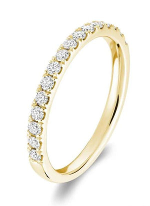 Hemsleys Collection 14K Diamond Half Eternity Band U-Shape Setting (anneau de demi éternité avec diamants)