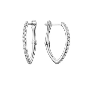 Hemsleys Collection 14k Boucles d'oreilles en forme de V avec diamants