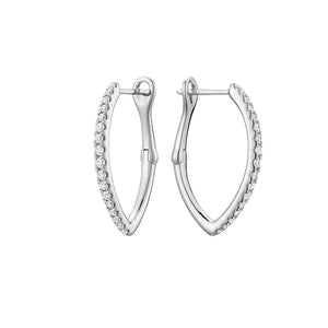 Hemsleys Collection 14k Boucles d'oreilles en forme de V avec diamants