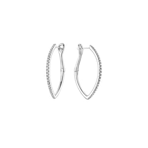 Hemsleys Collection 14k Boucles d'oreilles en forme de V avec diamants