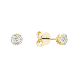 Hemsleys Collection 14K - Boucles d'oreilles avec serti de diamants ronds et illusion