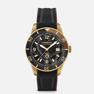 Montblanc 1858 Iced Sea Automatic Date (Cadran noir / 41mm / Boîtier bronze)