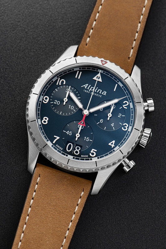 Alpina Startimer Pilot Big Date Chronograph Quartz (Cadran bleu / 41mm)