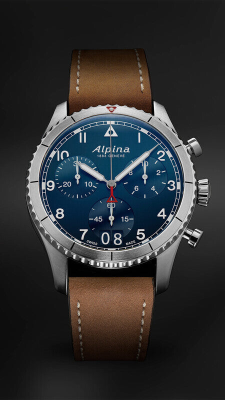 Alpina Startimer Pilot Big Date Chronograph Quartz (Cadran bleu / 41mm)