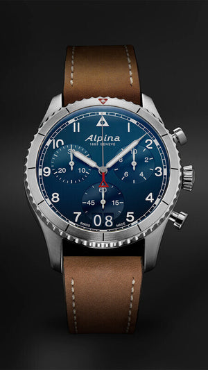 Alpina Startimer Pilot Big Date Chronograph Quartz (Cadran bleu / 41mm)