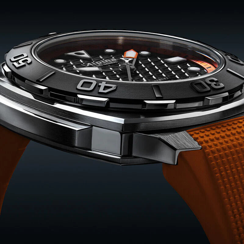 Alpina Seastrong Diver Extreme Automatic (Cadran noir et orange / 41mm)