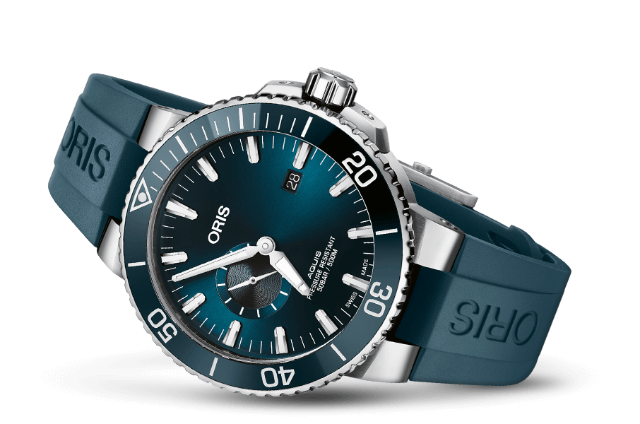 Oris Aquis Small Second Date Automatic REF#743 7733 4155 (Blue Dial / 45.5mm)