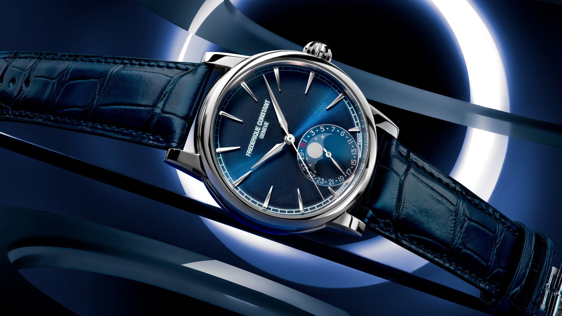 Frederique Constant Manufacture Classics Moonphase Date Automatic (Cadran bleu / 40mm)