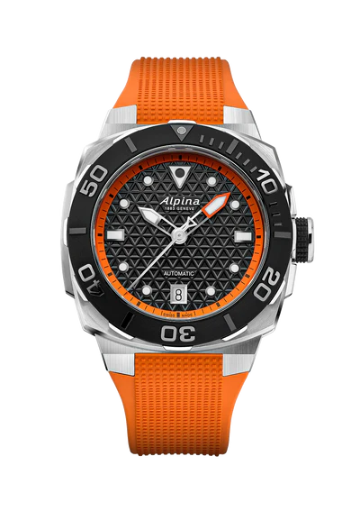 Alpina Seastrong Diver Extreme Automatic (Cadran noir et orange / 41mm)