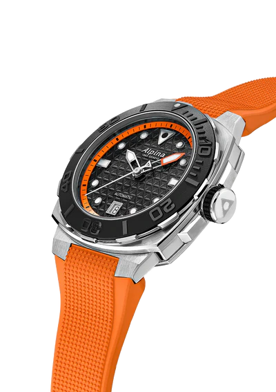 Alpina Seastrong Diver Extreme Automatic (Cadran noir et orange / 41mm)