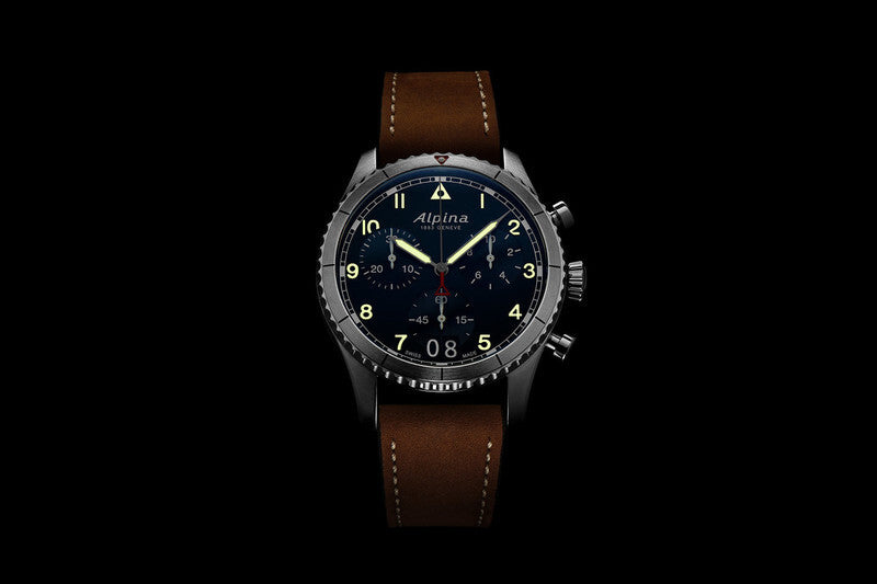 Alpina Startimer Pilot Big Date Chronograph Quartz (Cadran bleu / 41mm)