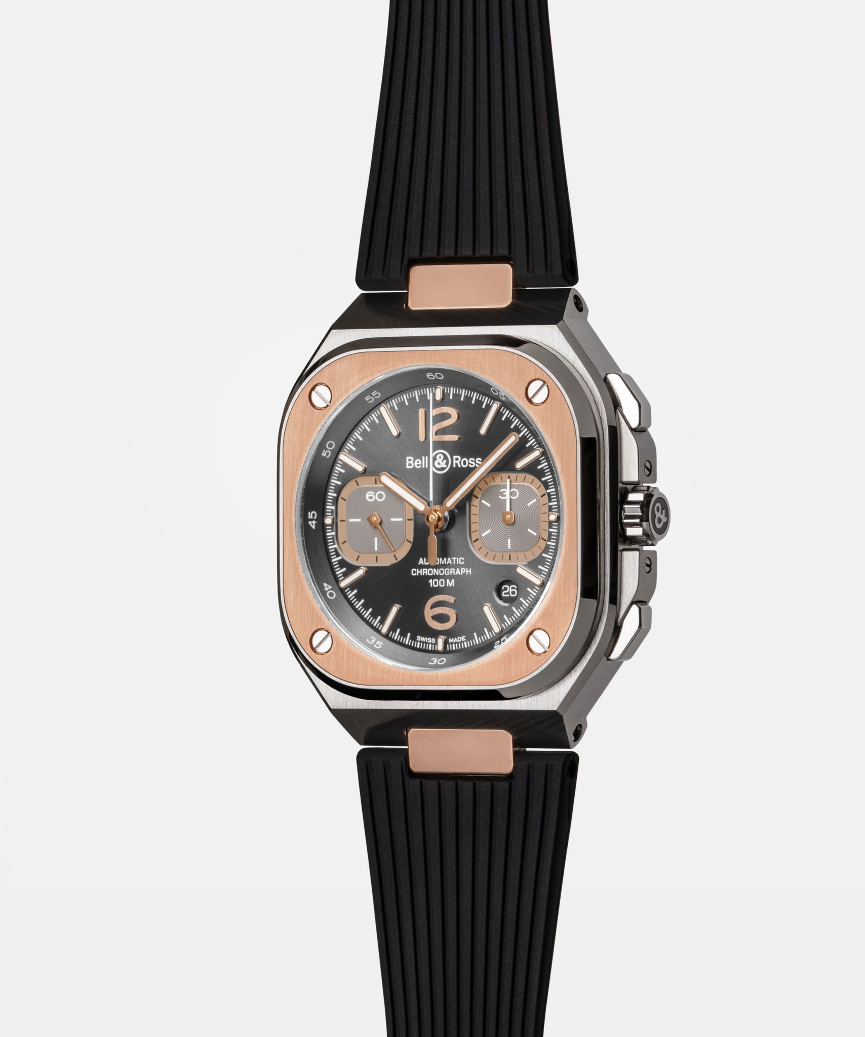 Bell & Ross BR 05 Grey Steel & Gold Automatic Chronograph BR05C-RTH-STPG (Grey Dial / 42mm)