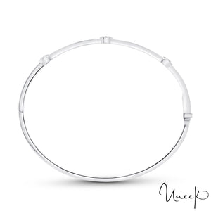 Uneek 18K - Bracelet empilable serti de diamants et de diamants ovales