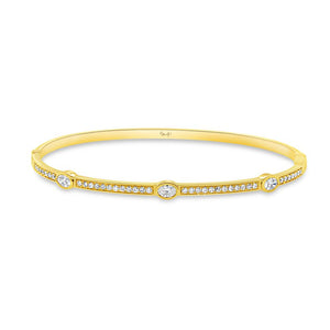 Uneek 18K - Bracelet empilable serti de diamants et de diamants ovales