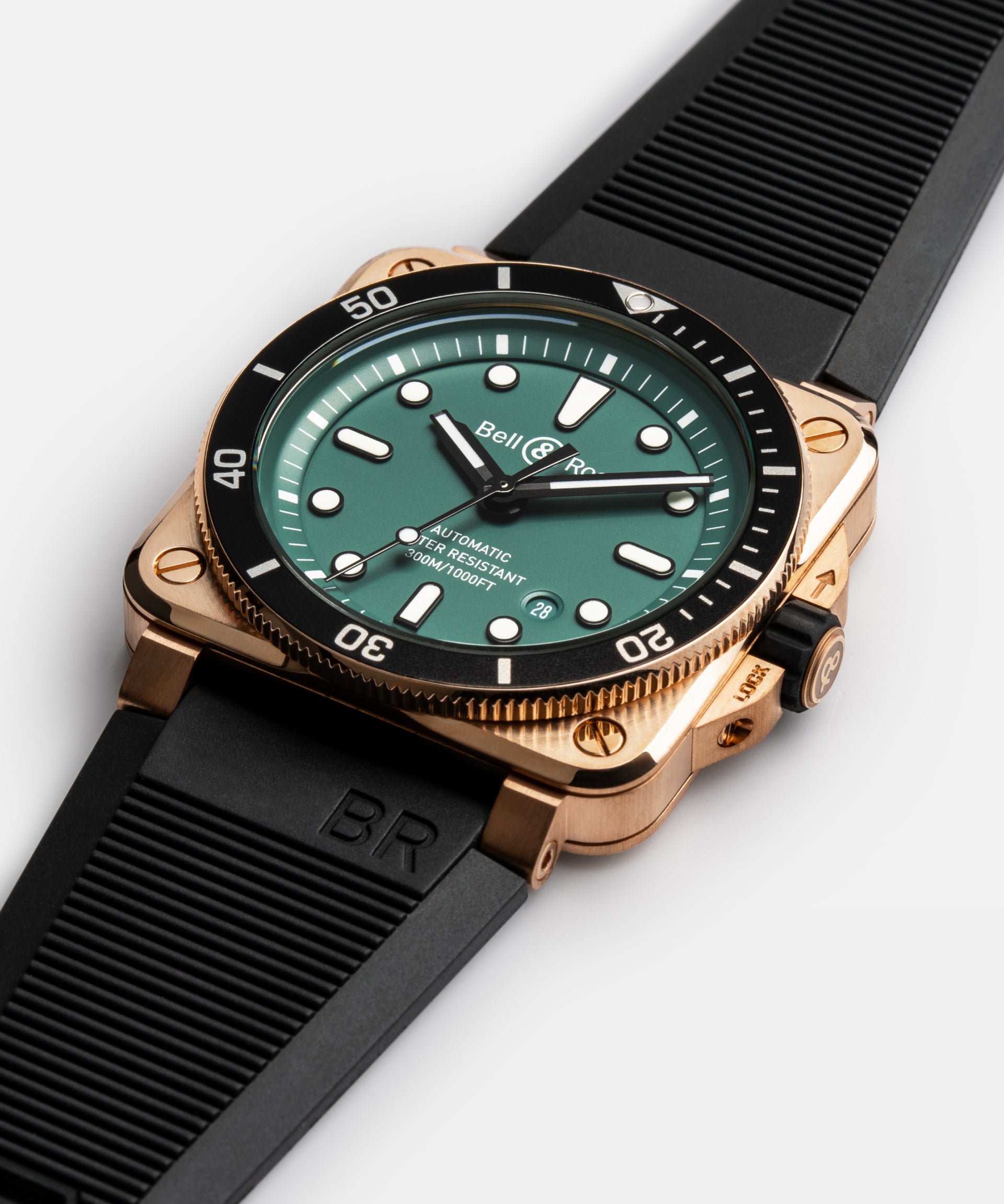 Bell & Ross BR 03-92 Diver Black & Green Bronze Automatic BR0392-D-LT-BR/SRB (Green Dial / 42mm)