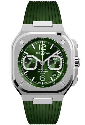 Bell & Ross BR 05 Chrono Acier Vert Chronographe Automatique (Cadran Vert / 42mm)