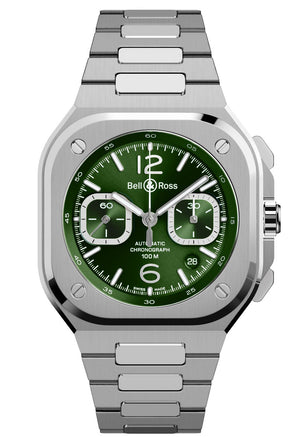 Bell & Ross BR 05 Chrono Acier Vert Chronographe Automatique (Cadran Vert / 42mm)