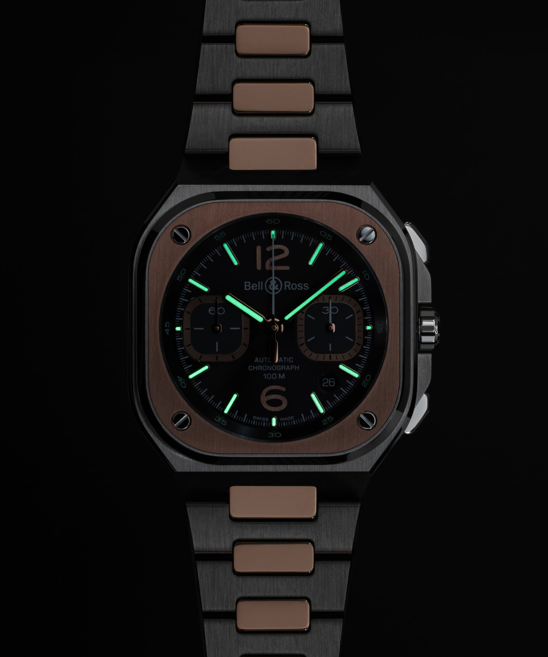 Bell & Ross BR 05 Grey Steel & Gold Automatic Chronograph BR05C-RTH-STPG (Grey Dial / 42mm)