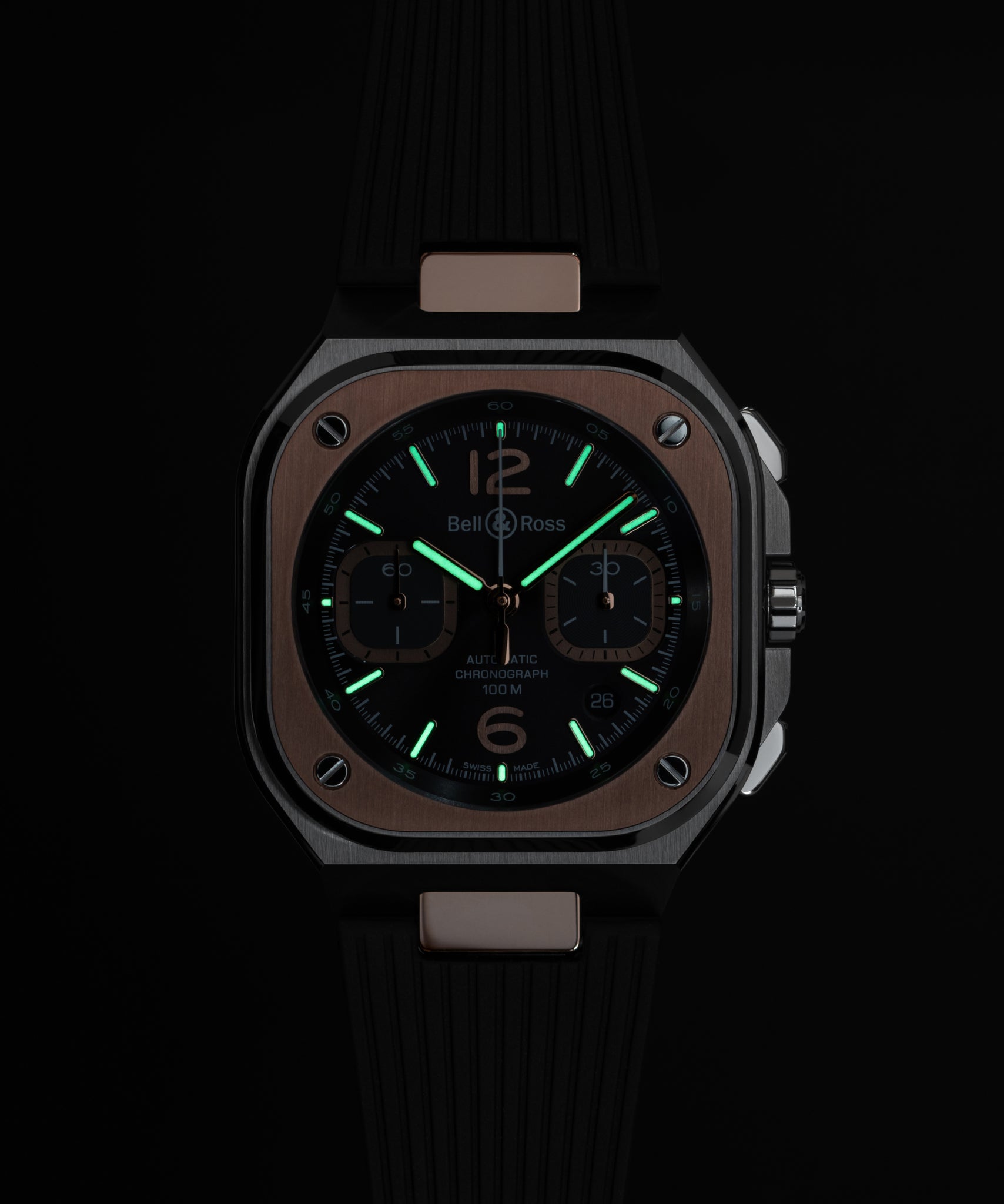 Bell & Ross BR 05 Grey Steel & Gold Automatic Chronograph BR05C-RTH-STPG (Grey Dial / 42mm)