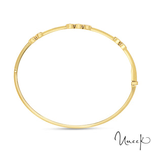 Uneek 18K - Bracelet empilable serti de diamants ovales