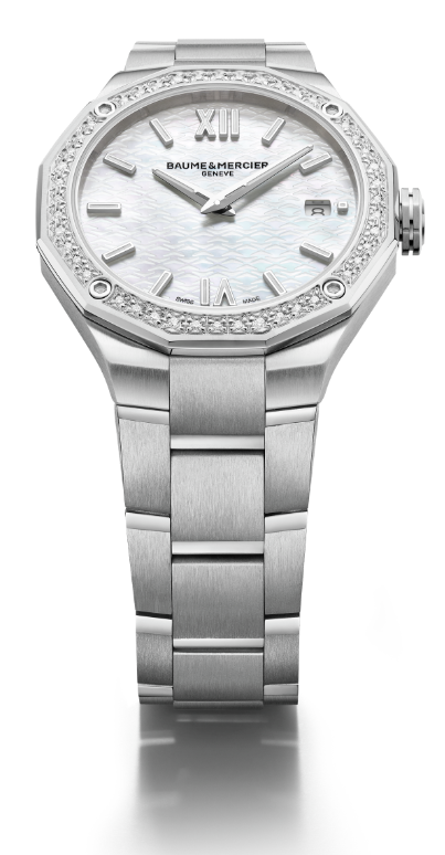 Baume Et Mercier Riviera Quartz (Cadran blanc / 36mm / Lunette diamant)