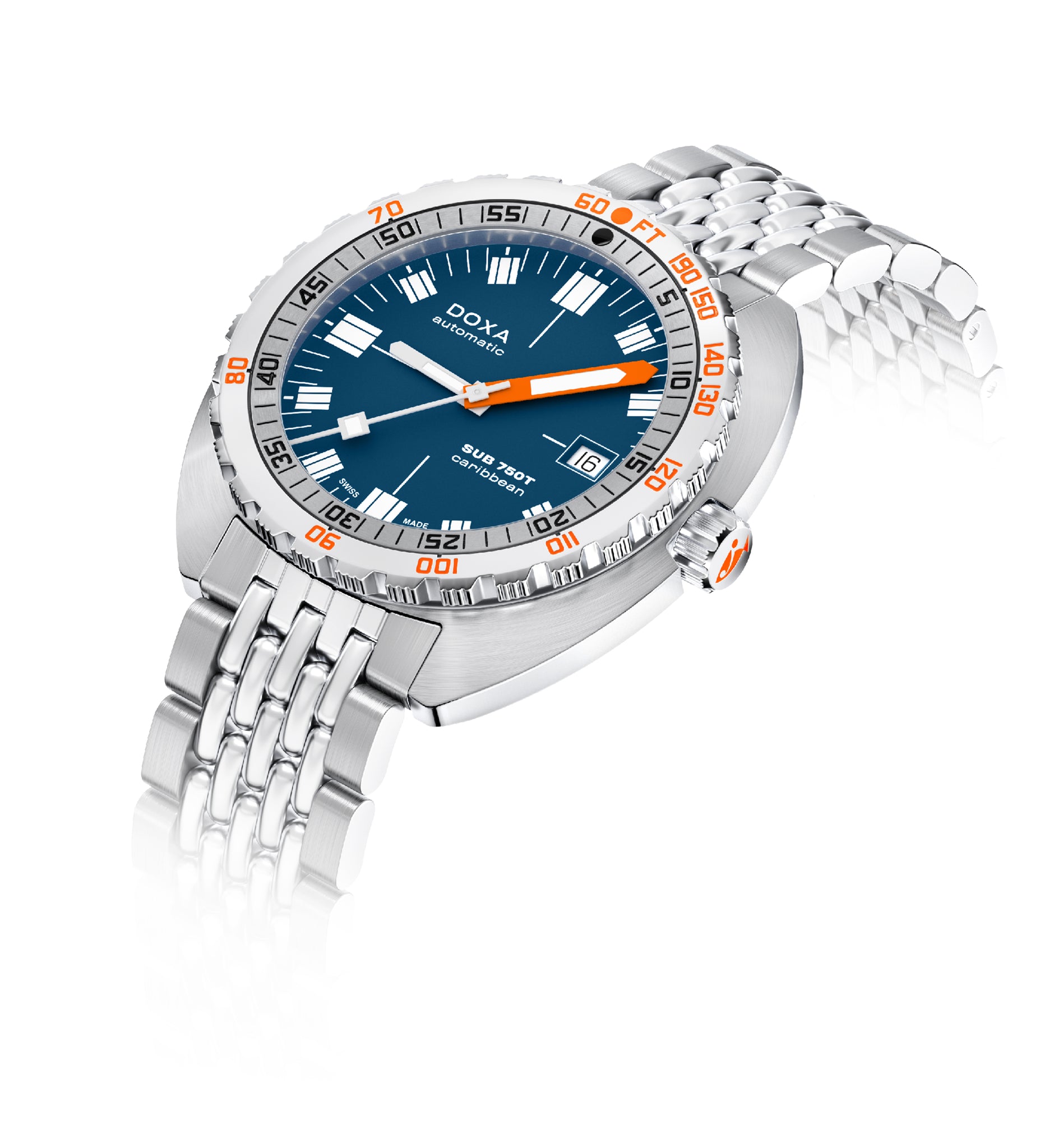 Doxa SUB 750T Caribbean Automatic (Blue Dial / 45mm)