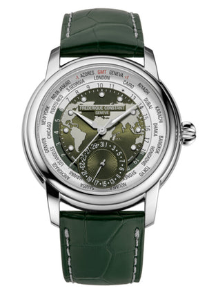 Frederique Constant Classic Worldtimer Manufacture Automatic (cadran vert / 42mm)