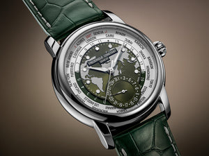 Frederique Constant Classic Worldtimer Manufacture Automatic (cadran vert / 42mm)