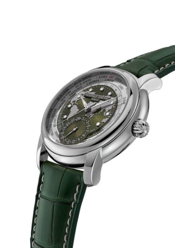 Frederique Constant Classic Worldtimer Manufacture Automatic (cadran vert / 42mm)