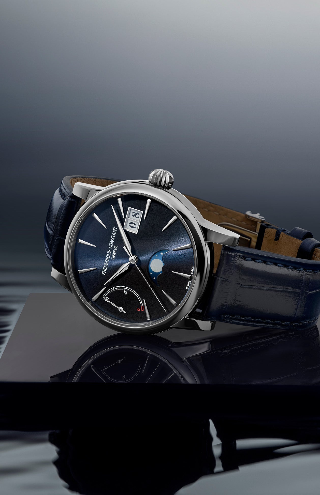 Frederique Constant Manufacture Classics Power Reserve Big Date Automatic (Cadran bleu / 40mm)