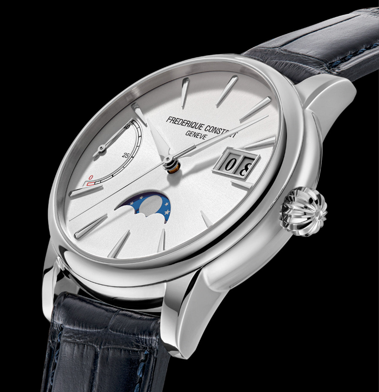 Frederique Constant Manufacture Classics Power Reserve Big Date Automatic (Cadran argenté / 40mm)