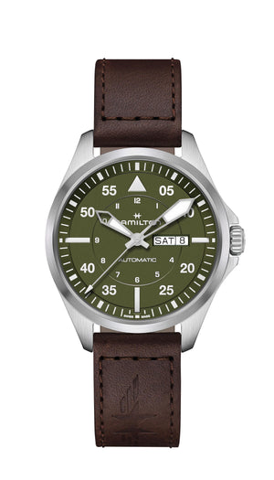 Hamilton Khaki Aviation Pilot Day Date Auto (Cadran vert / 42mm)