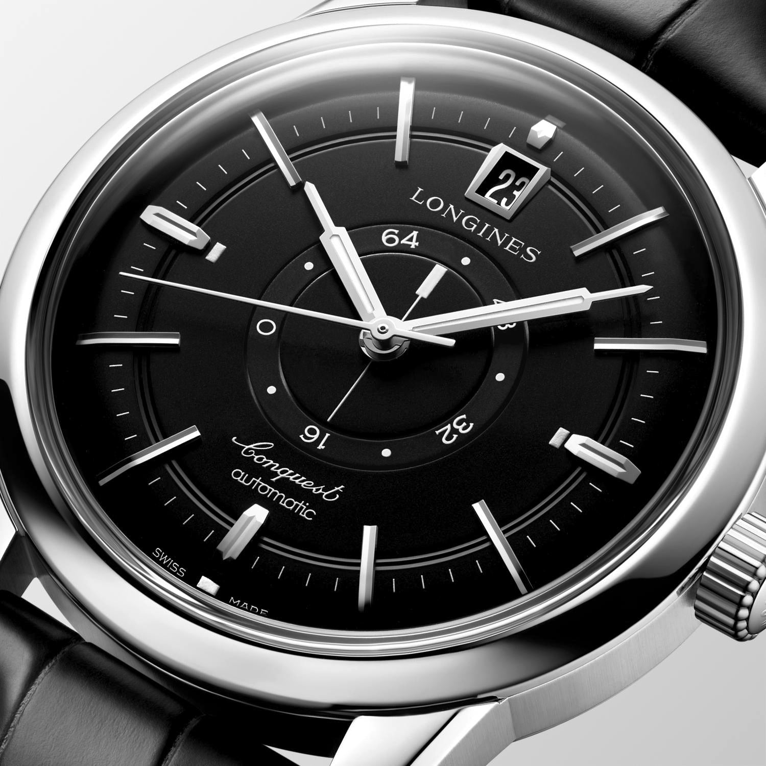 Longines Conquest Heritage Central Power Reserve Automatic (Cadran noir / 38mm)