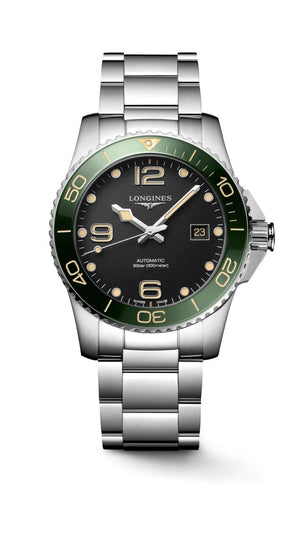 Longines HydroConquest Automatic (Cadran noir / 41mm / Lunette verte)