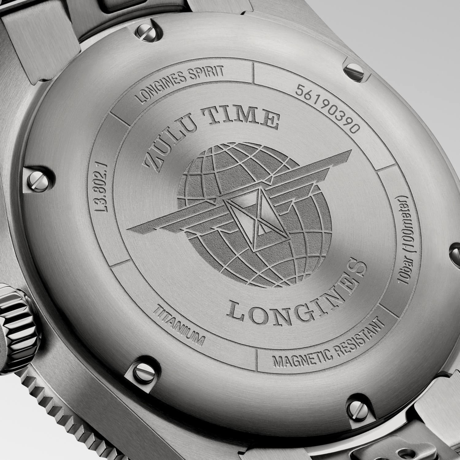 Longines Spirit Zulu Time Titanium Automatic (cadran noir / 39mm)