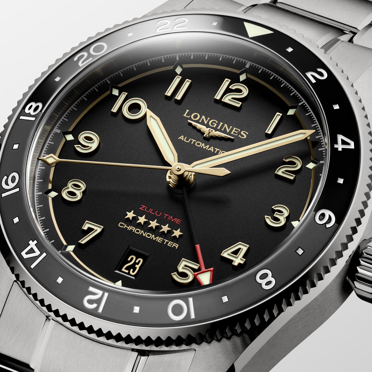 Longines Spirit Zulu Time Titanium Automatic (cadran noir / 39mm)