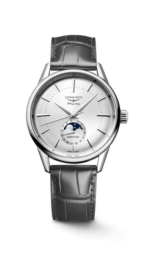 Longines Flagship Heritage Moonphase Automatic (Cadran Silver Sunray / 38.5mm)