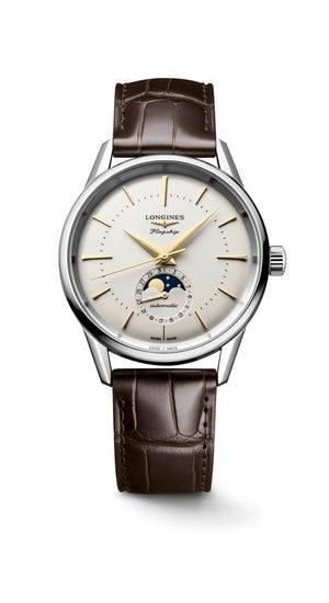 Longines Flagship Heritage Moonphase Automatic Cadran argent