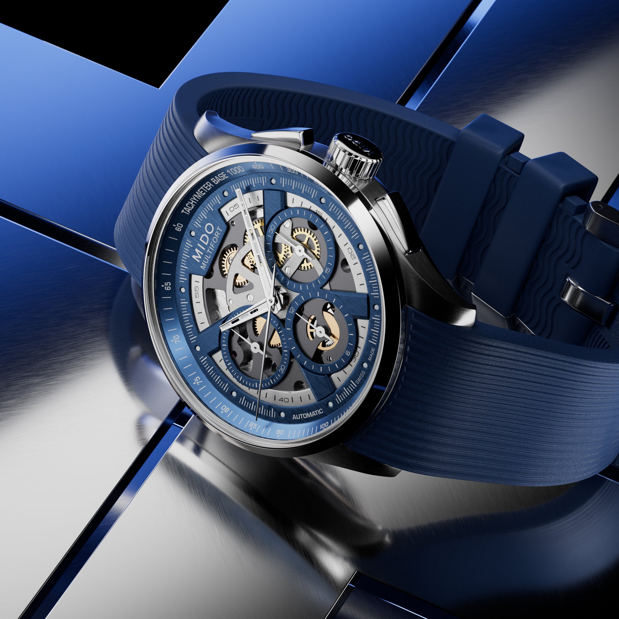 MIDO Multifort Skeleton Chronograph Automatic (Blue Dial / 43mm)