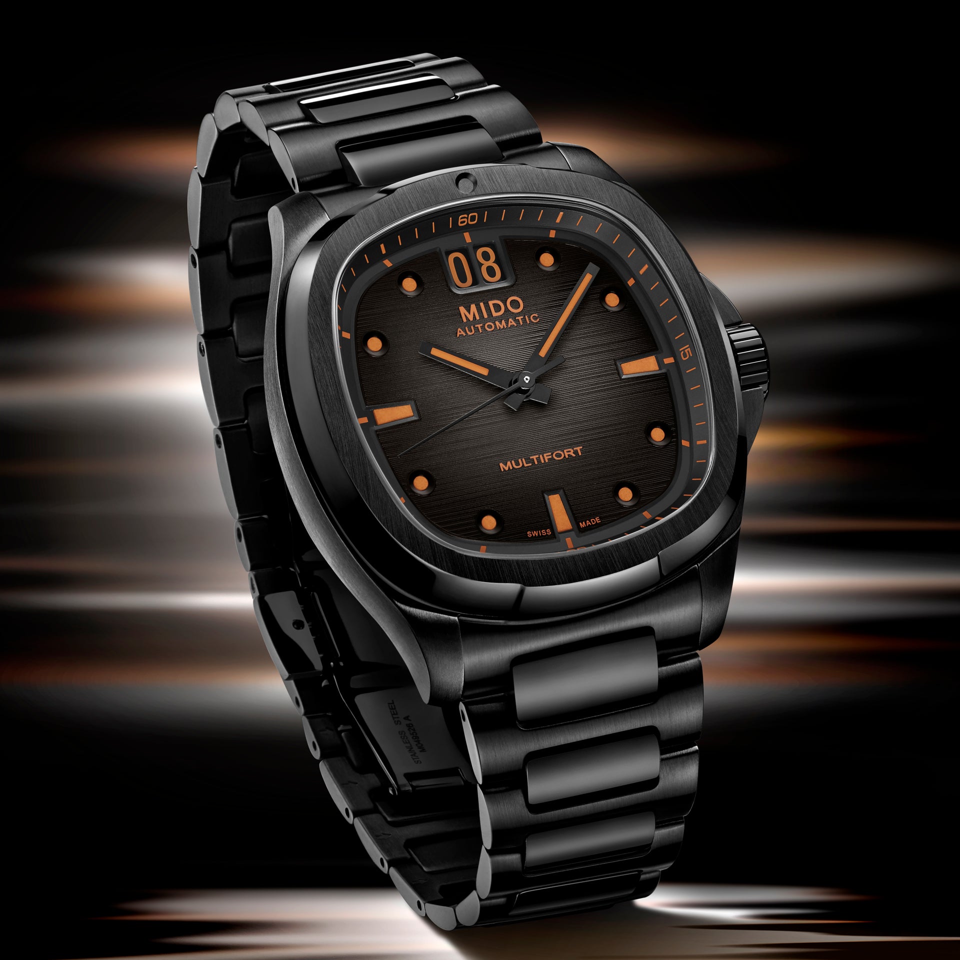 MIDO Multifort TV Big Date Automatic (Grey Dial / 40mm / Orange Accents)