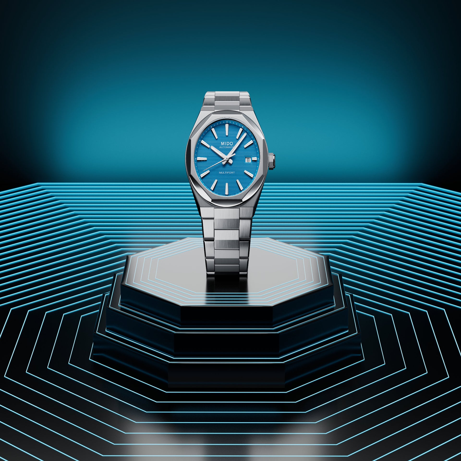 MIDO Multifort 8 One Crown Automatic (Blue Dial / 40mm)