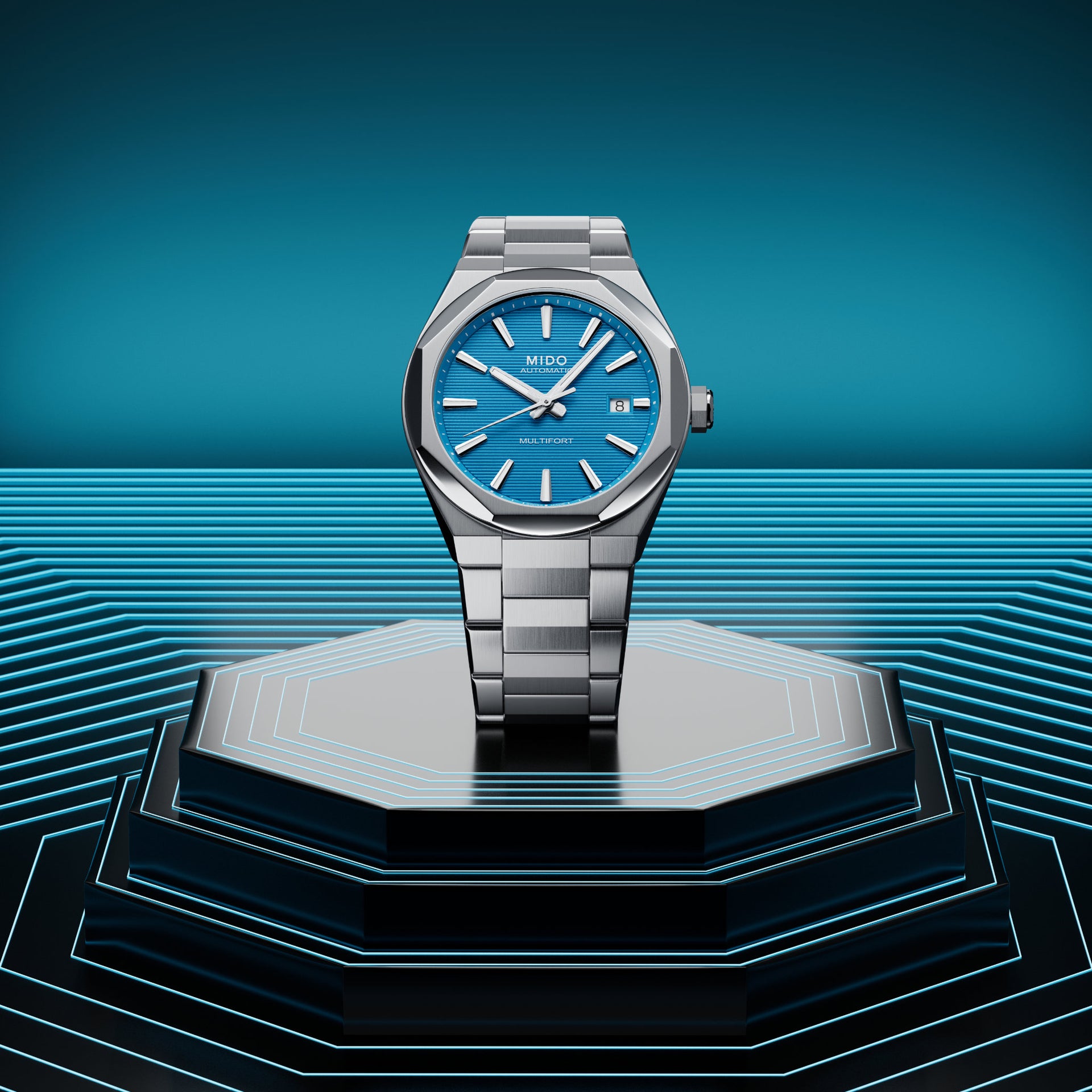 MIDO Multifort 8 One Crown Automatic (Blue Dial / 40mm)