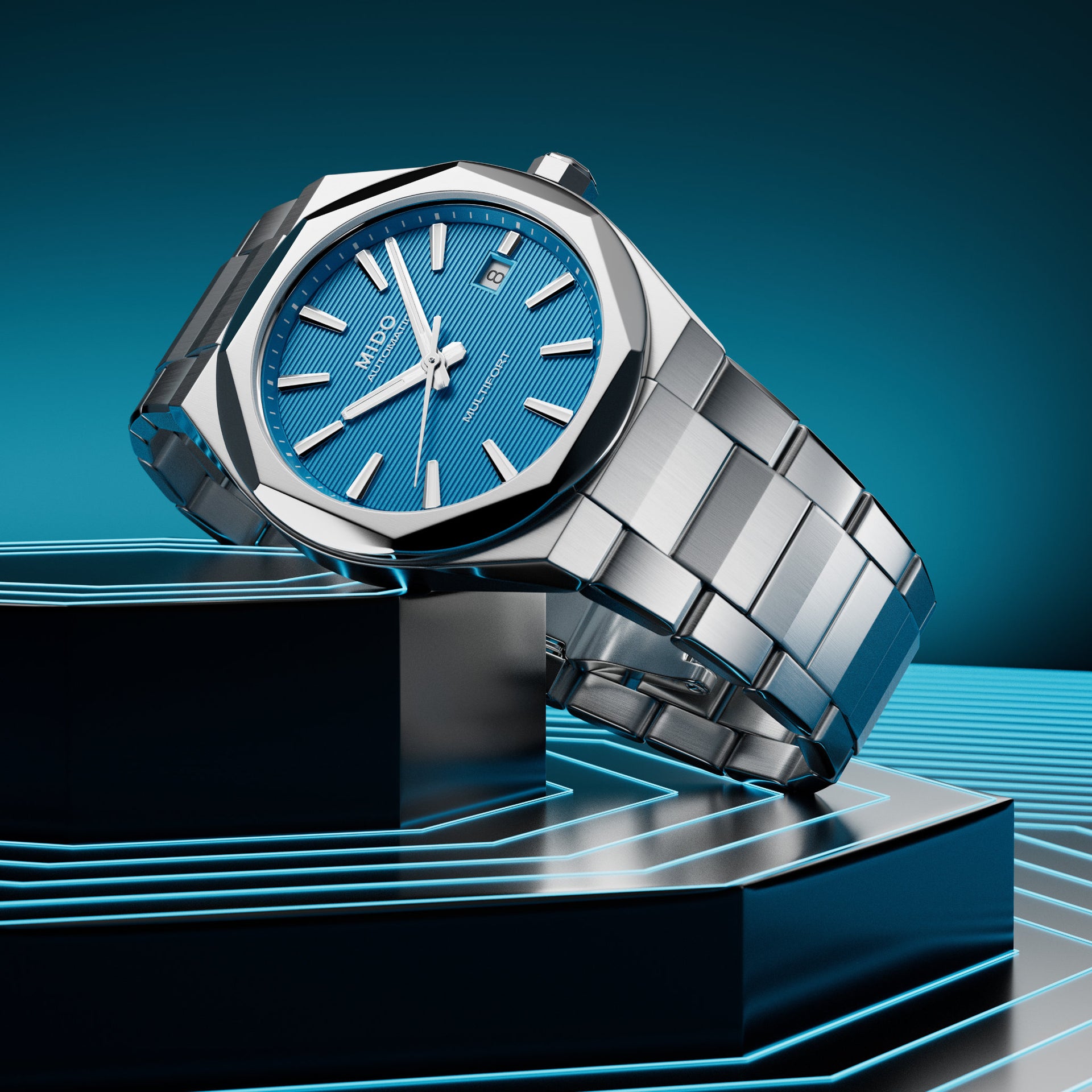 MIDO Multifort 8 One Crown Automatic (Blue Dial / 40mm)