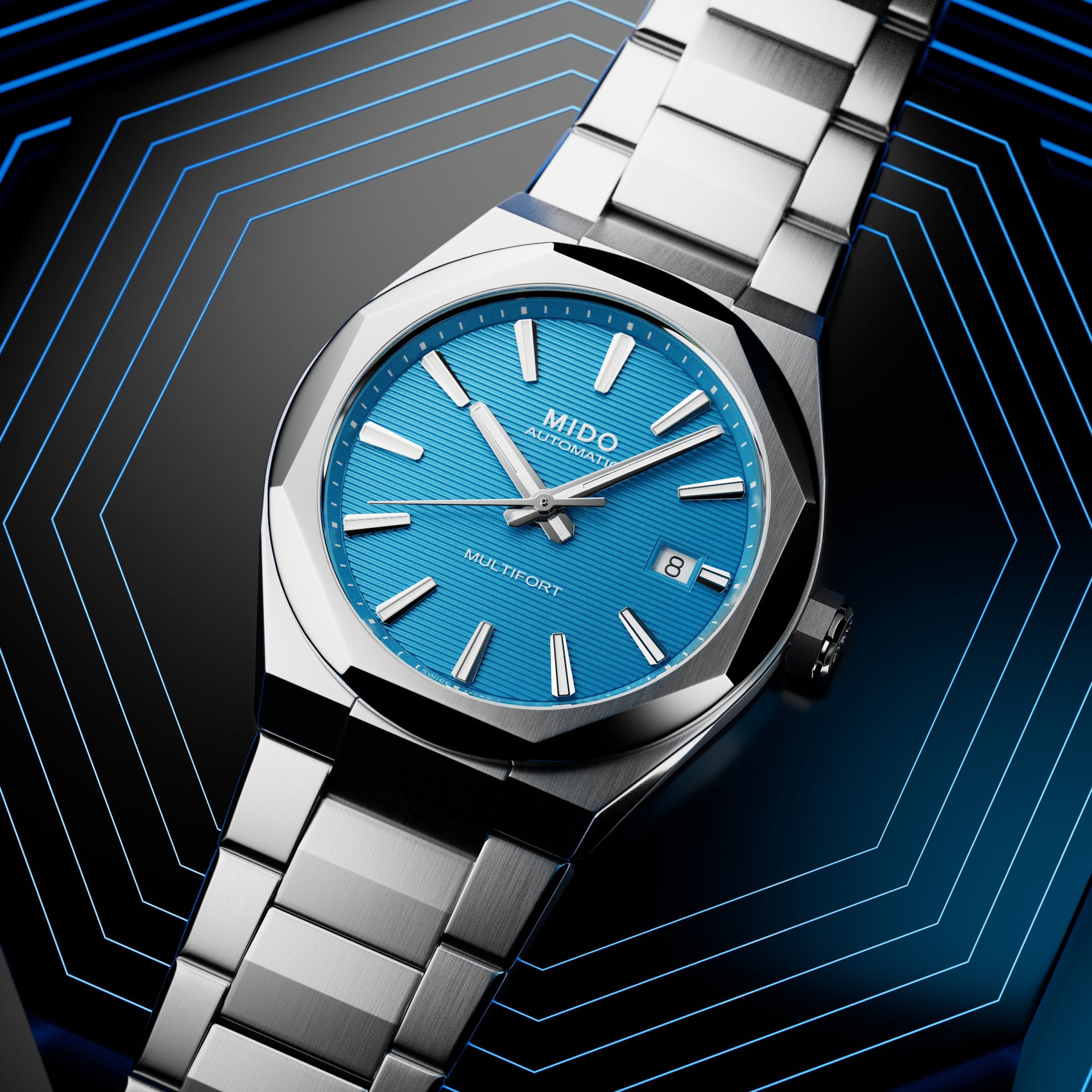 MIDO Multifort 8 One Crown Automatic (Blue Dial / 40mm)