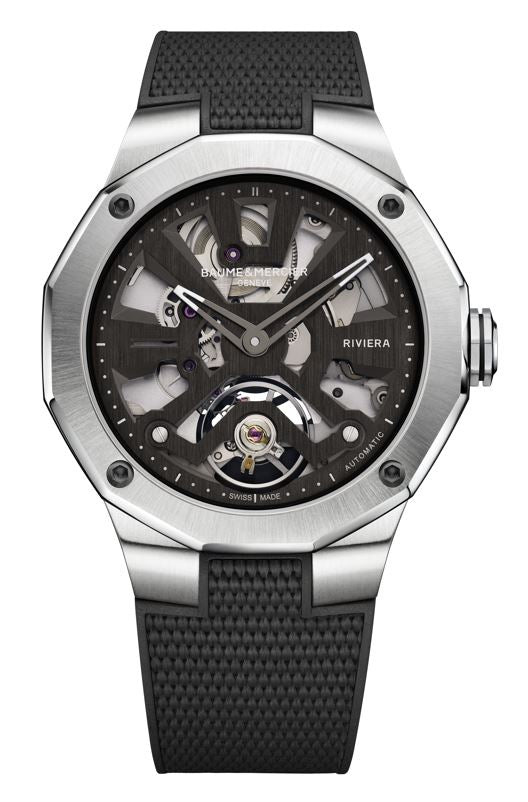 Baume Et Mercier Riviera Openwork Automatic (Cadran noir squelette / 42mm)