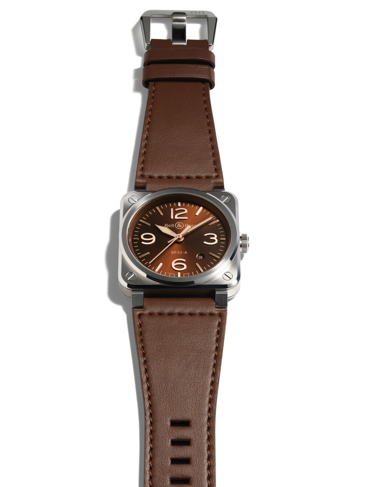 Bell & Ross BR 03 Golden Heritage Automatic BR03A-GH-ST/SCA (Brown Dial / 41mm)