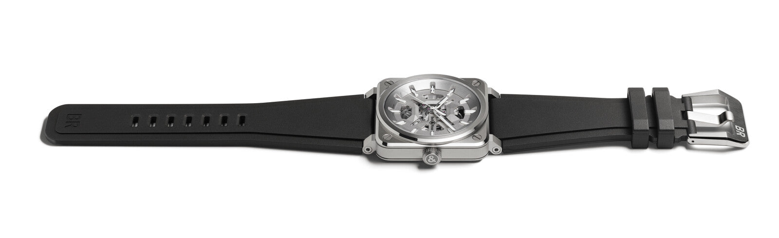 Bell & Ross BR 03 Skeleton Grey Steel Limited Edition Automatic BR03A-GR-SKST/SRB (Silver Dial / 41mm)