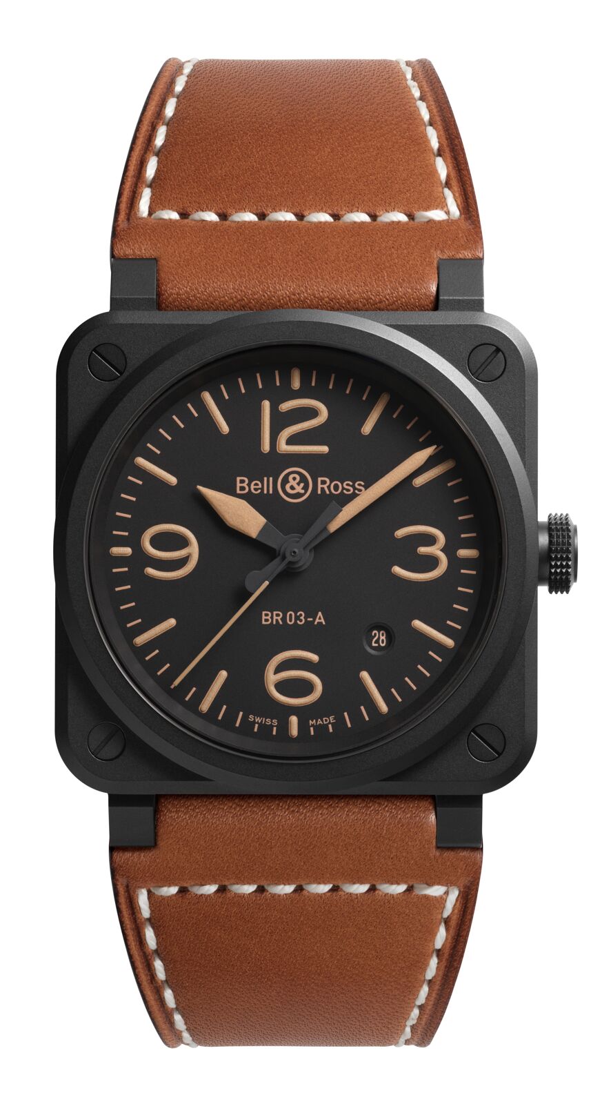 Bell & Ross BR 03 Heritage Automatic BR03A-HER-CE/SCA (Black Dial / 41mm)